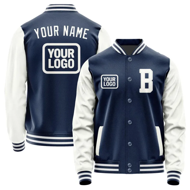 Custom Blue White Jacket sold by Tailorly