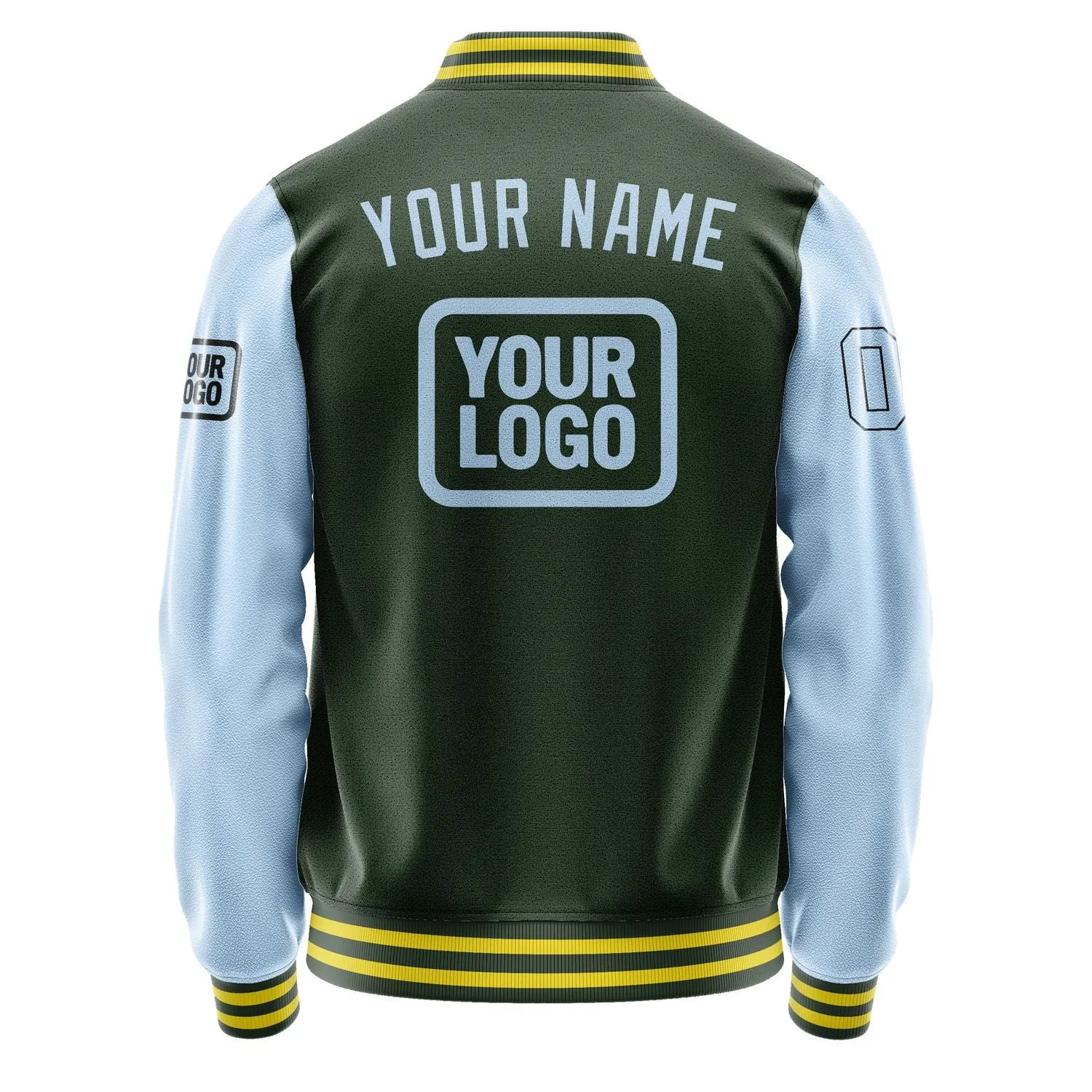 Custom Dark Green Light Blue Jacket sold by Tailorly product image thumbnail 4