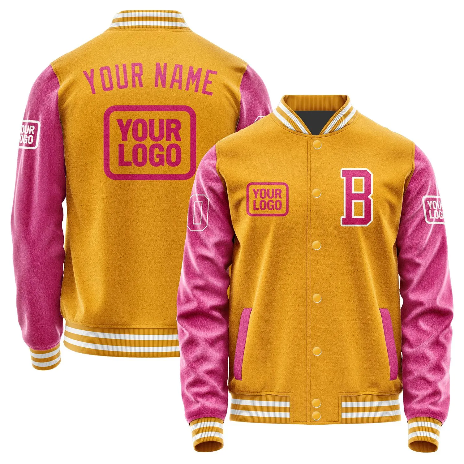 Custom Yellow Pink Jacket sold by Tailorly