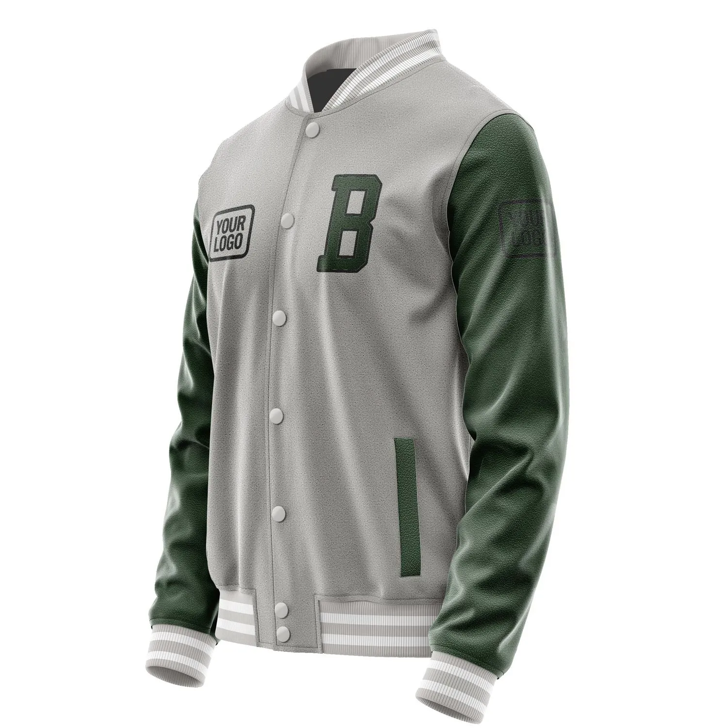 Custom Gray Dark Green Jacket sold by Tailorly product image thumbnail 3
