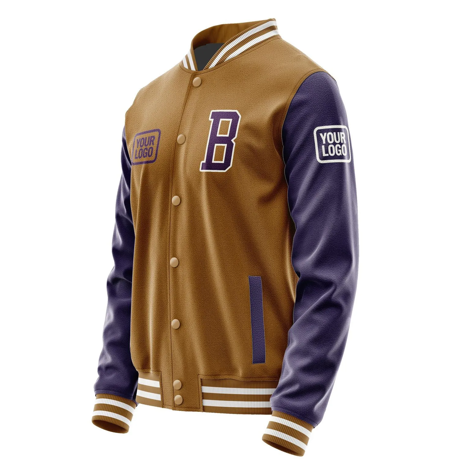 Custom Khaki Purple Jacket sold by Tailorly product image thumbnail 3