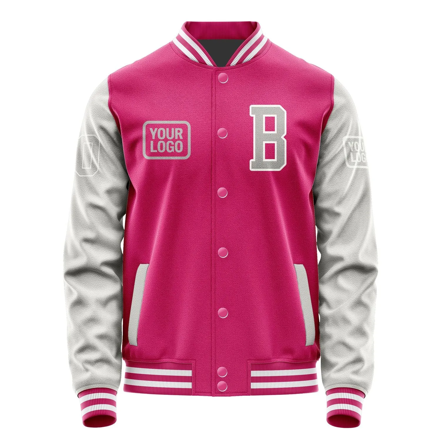 Custom Pink Gray Jacket sold by Tailorly product image thumbnail 2