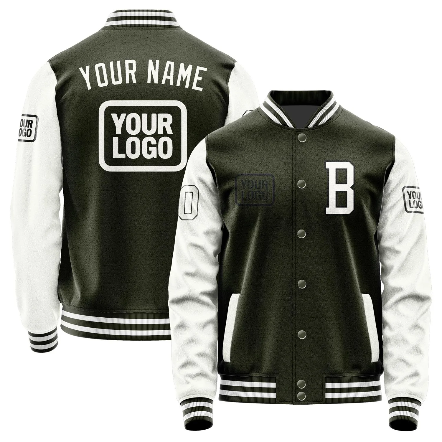 Custom Olive White Jacket sold by Tailorly