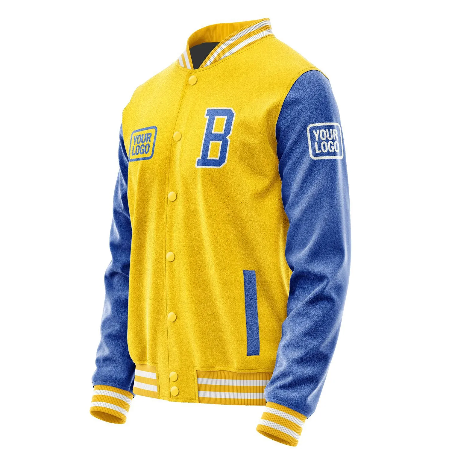 Custom Gold Sky Blue Jacket sold by Tailorly product image thumbnail 3