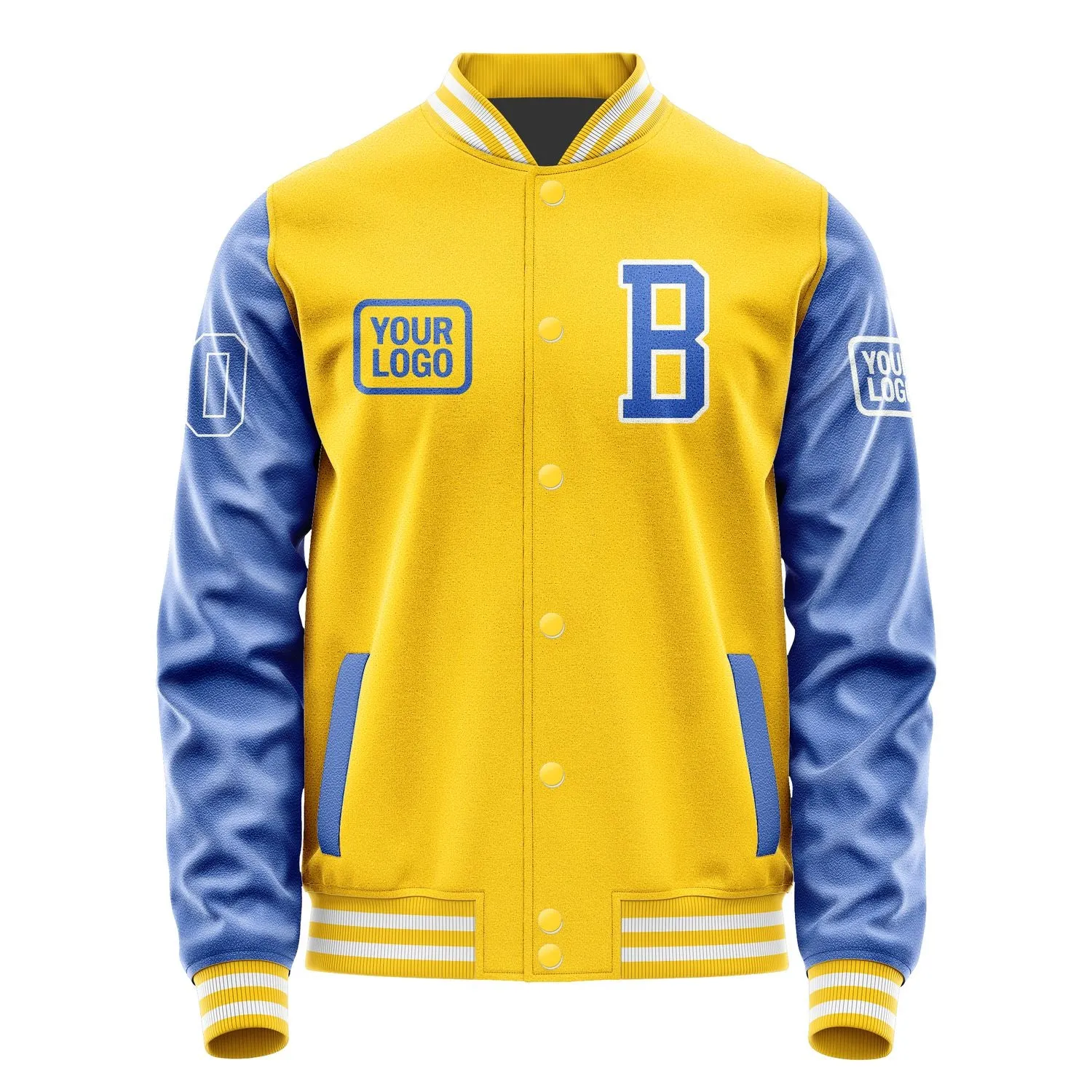 Custom Gold Sky Blue Jacket sold by Tailorly product image thumbnail 2