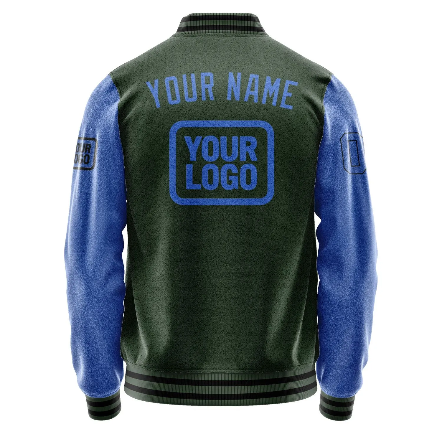 Custom Dark Green Sky Blue Jacket sold by Tailorly product image thumbnail 4