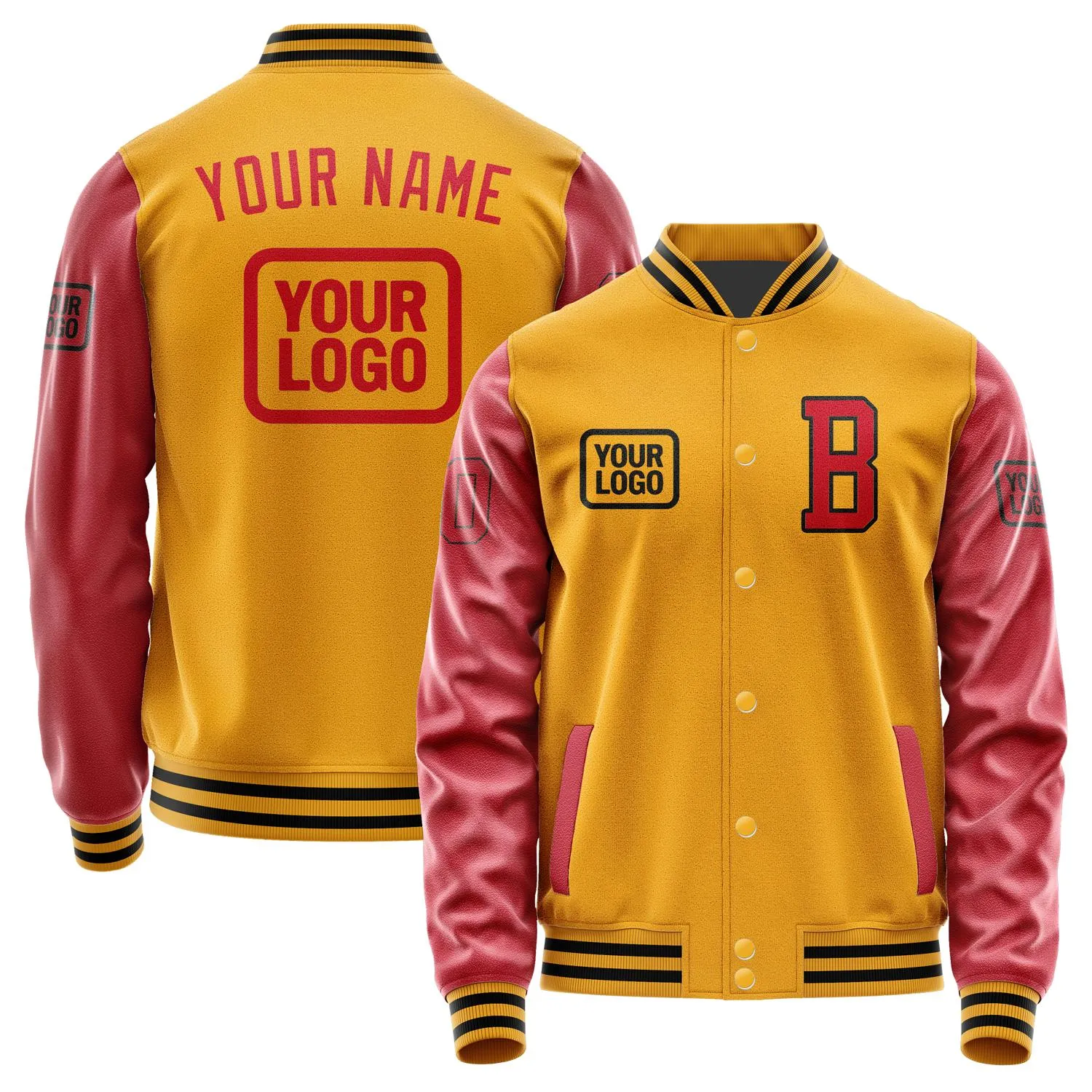 Custom Yellow Red Jacket sold by Tailorly
