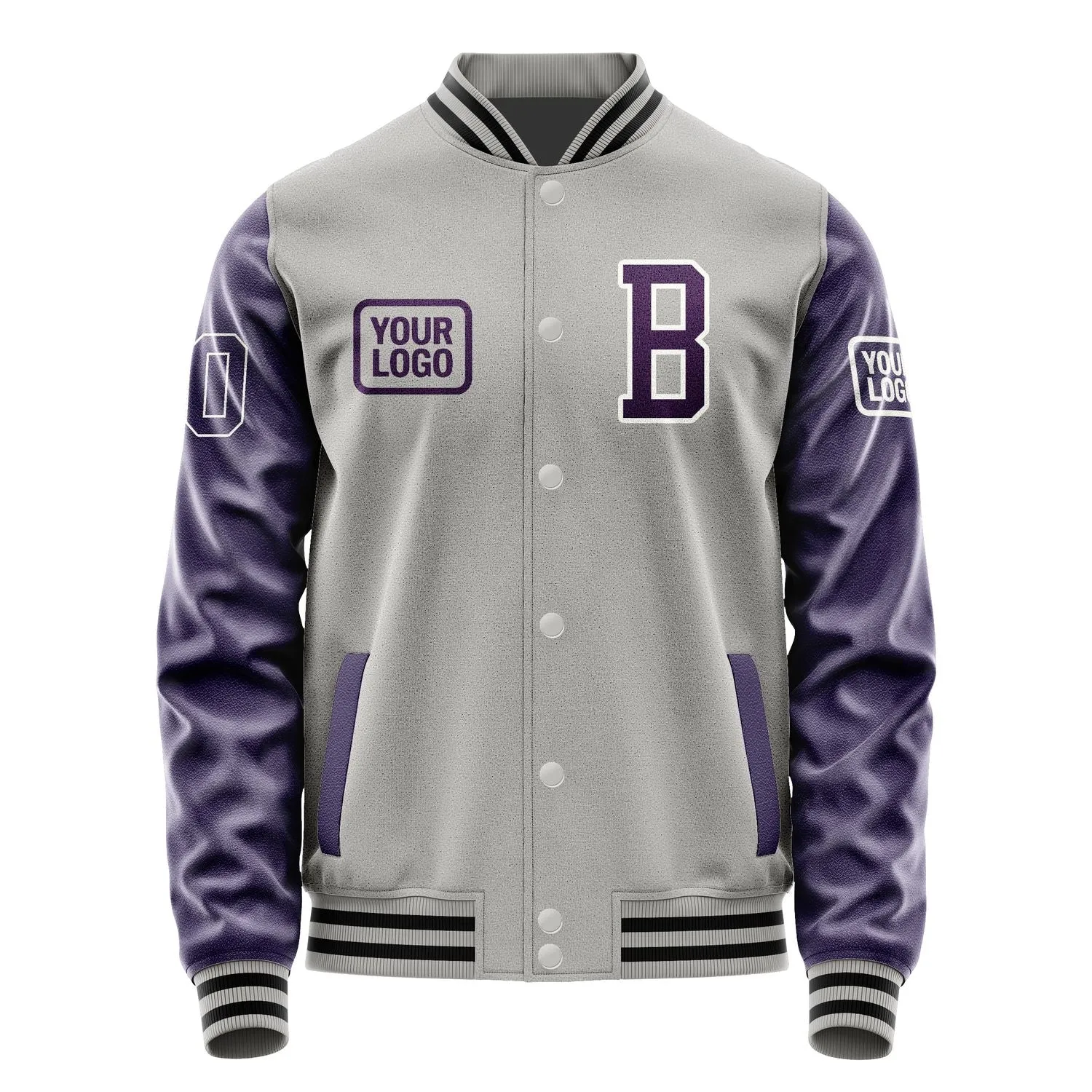 Custom Gray Purple Jacket sold by Tailorly product image thumbnail 2