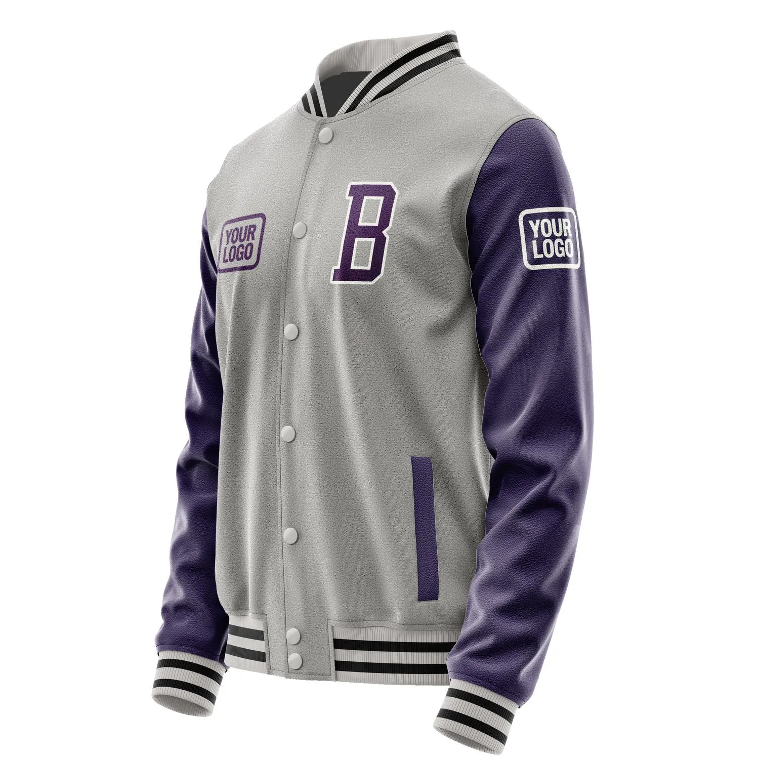 Custom Gray Purple Jacket sold by Tailorly product image thumbnail 3
