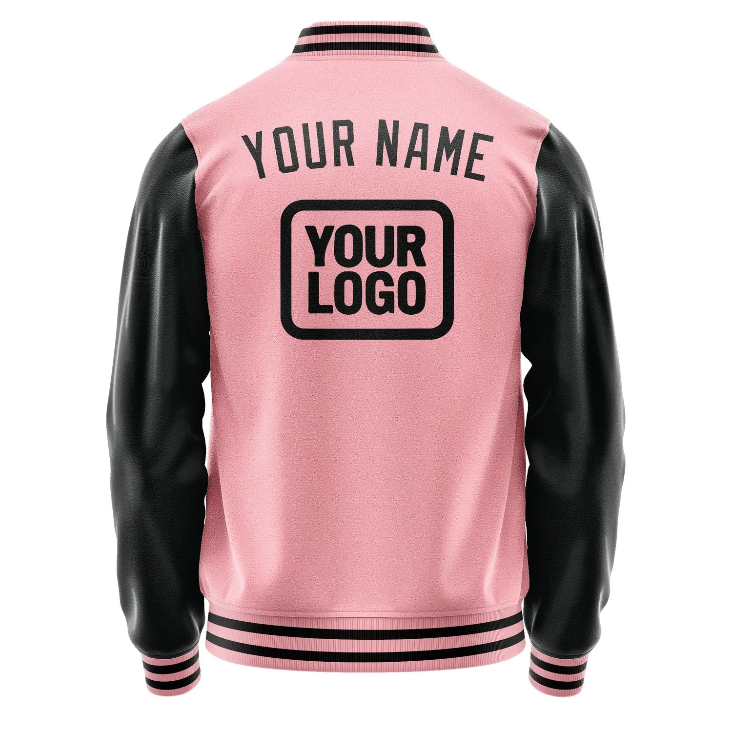Custom Light Pink Black Jacket sold by Tailorly product image thumbnail 4