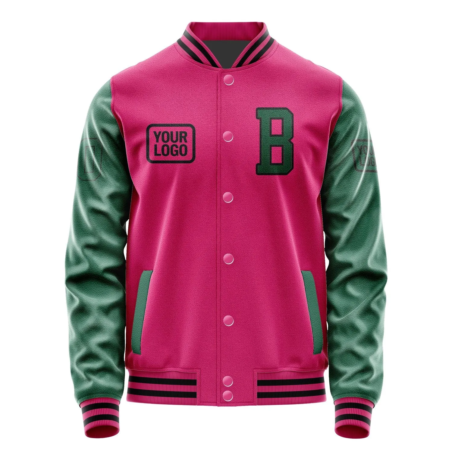 Custom Pink Green Jacket sold by Tailorly product image thumbnail 2