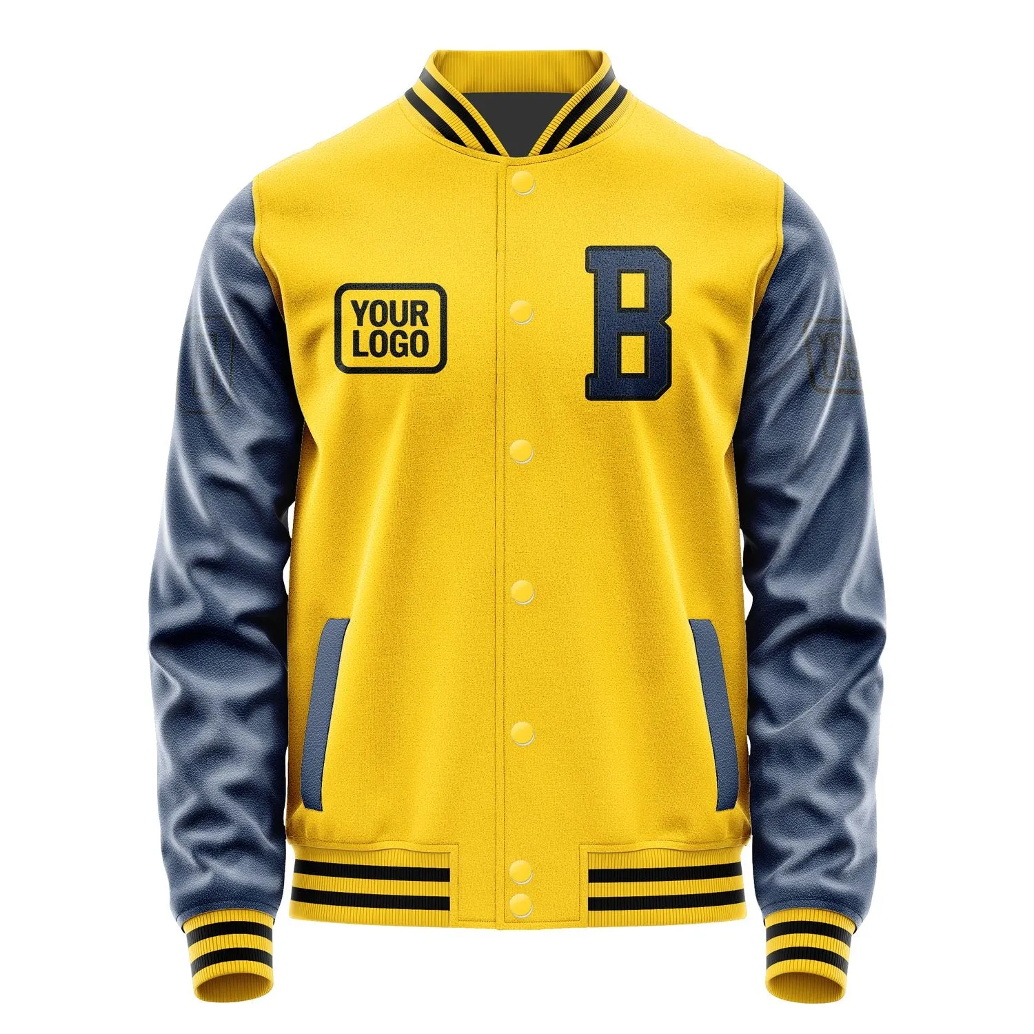 Custom Gold Blue Jacket sold by Tailorly product image thumbnail 2