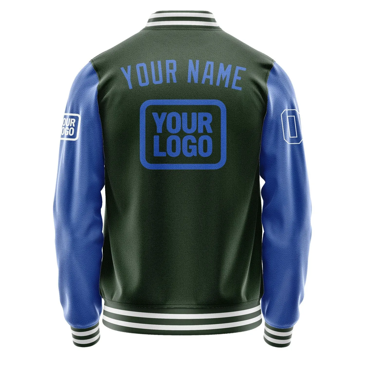 Custom Dark Green Sky Blue Jacket sold by Tailorly product image thumbnail 4