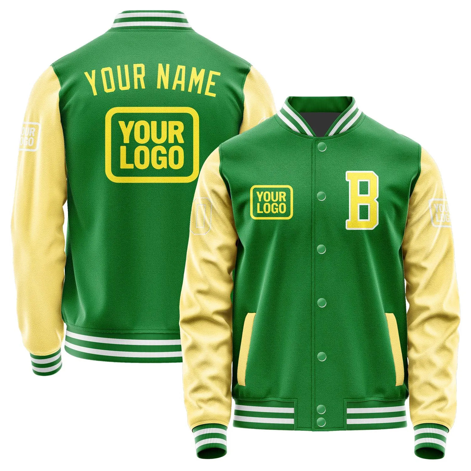 Custom Emerald Green Light Yellow Jacket sold by Tailorly