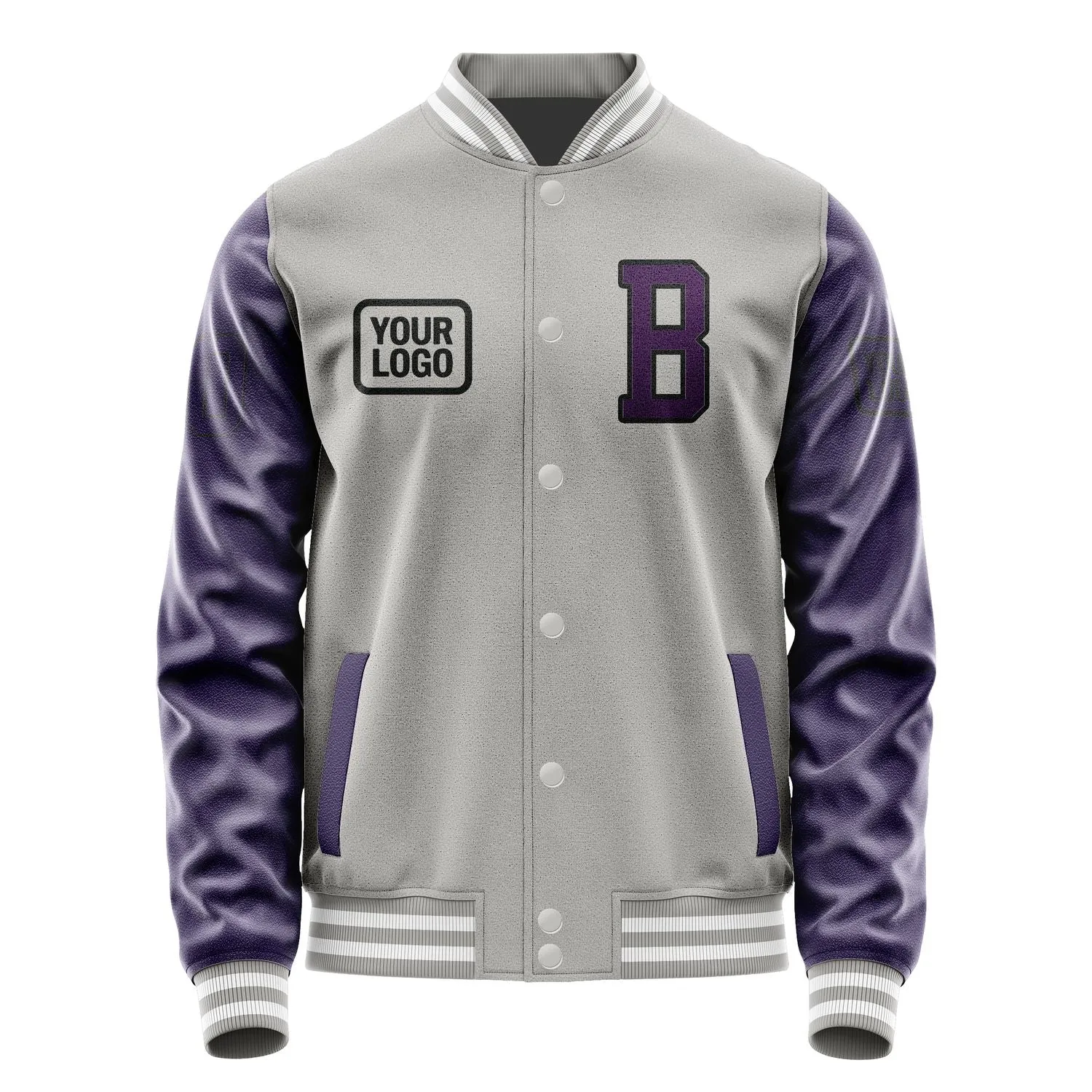 Custom Gray Purple Jacket sold by Tailorly product image thumbnail 2