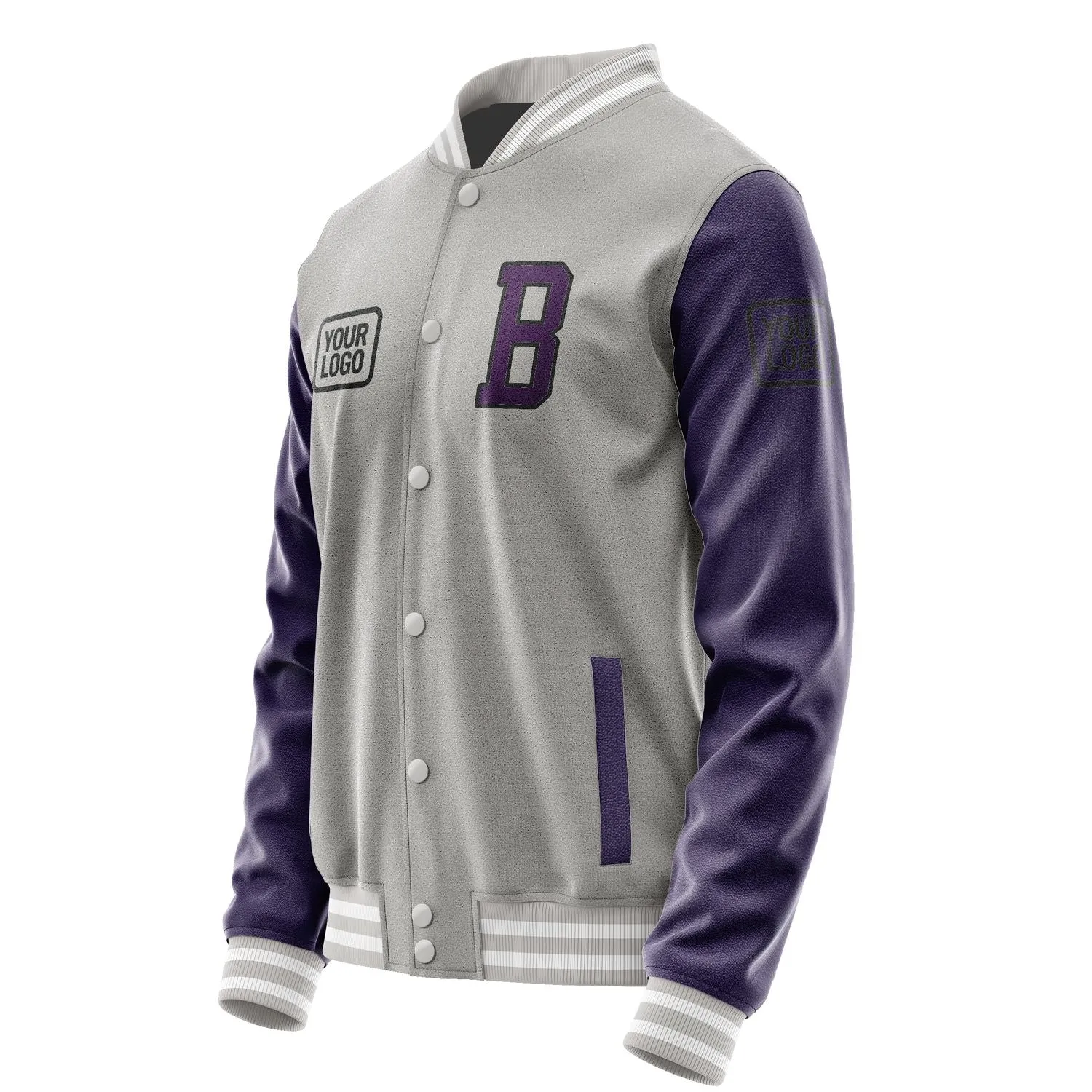 Custom Gray Purple Jacket sold by Tailorly product image thumbnail 3