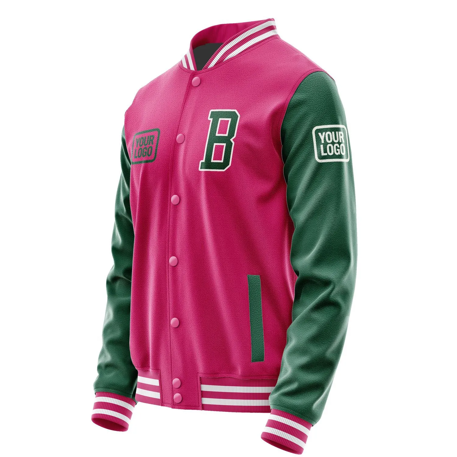Custom Pink Green Jacket sold by Tailorly product image thumbnail 3