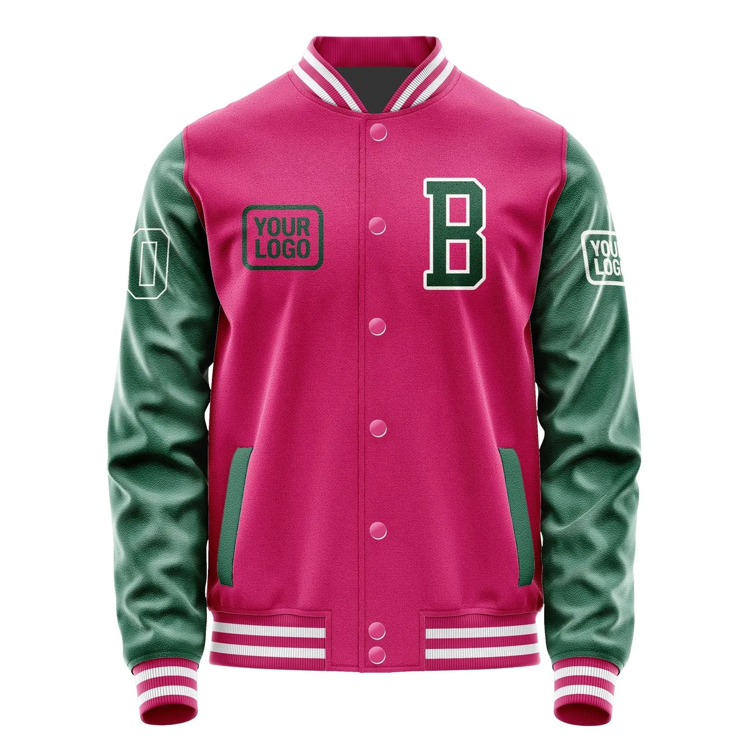 Custom Pink Green Jacket sold by Tailorly product image thumbnail 2