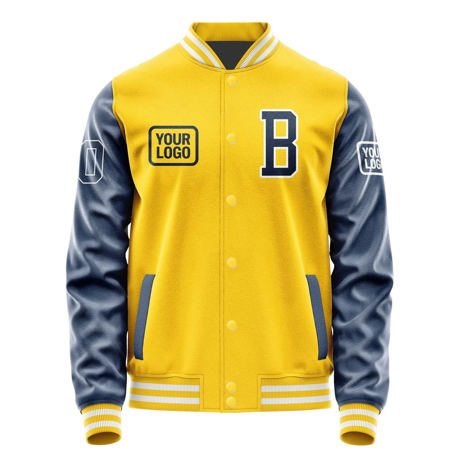Custom Gold Blue Jacket sold by Tailorly product image thumbnail 2