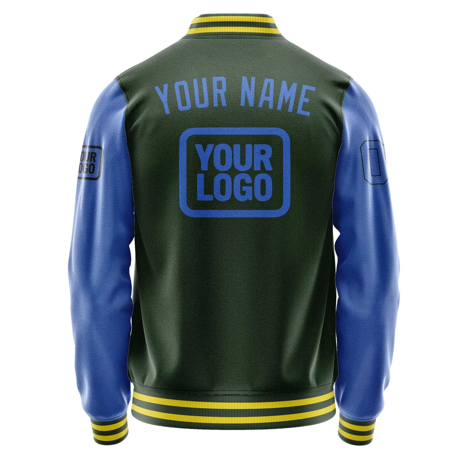 Custom Dark Green Sky Blue Jacket sold by Tailorly product image thumbnail 4