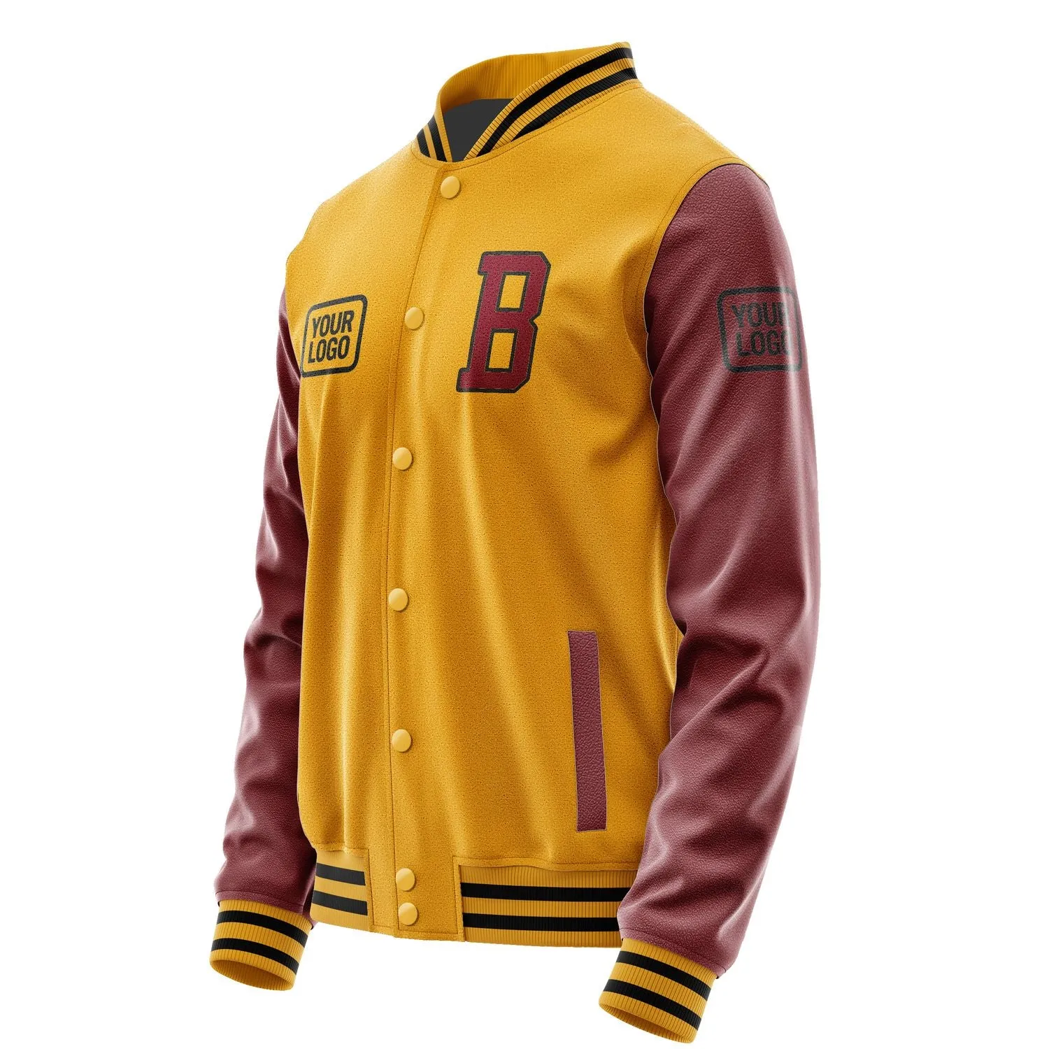 Custom Yellow Crimson Red Jacket sold by Tailorly product image thumbnail 3