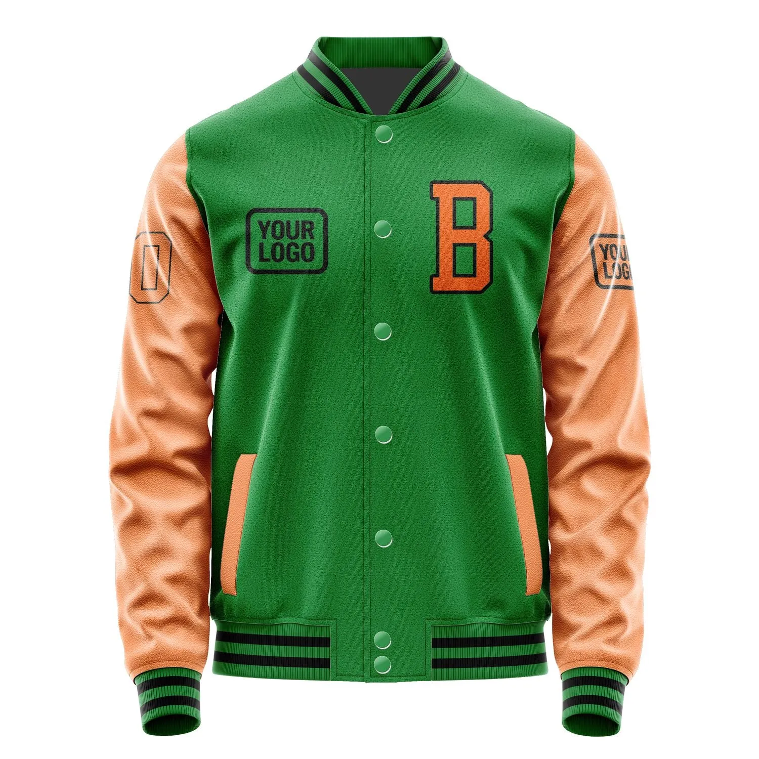 Custom Emerald Green Orange Jacket sold by Tailorly product image thumbnail 2