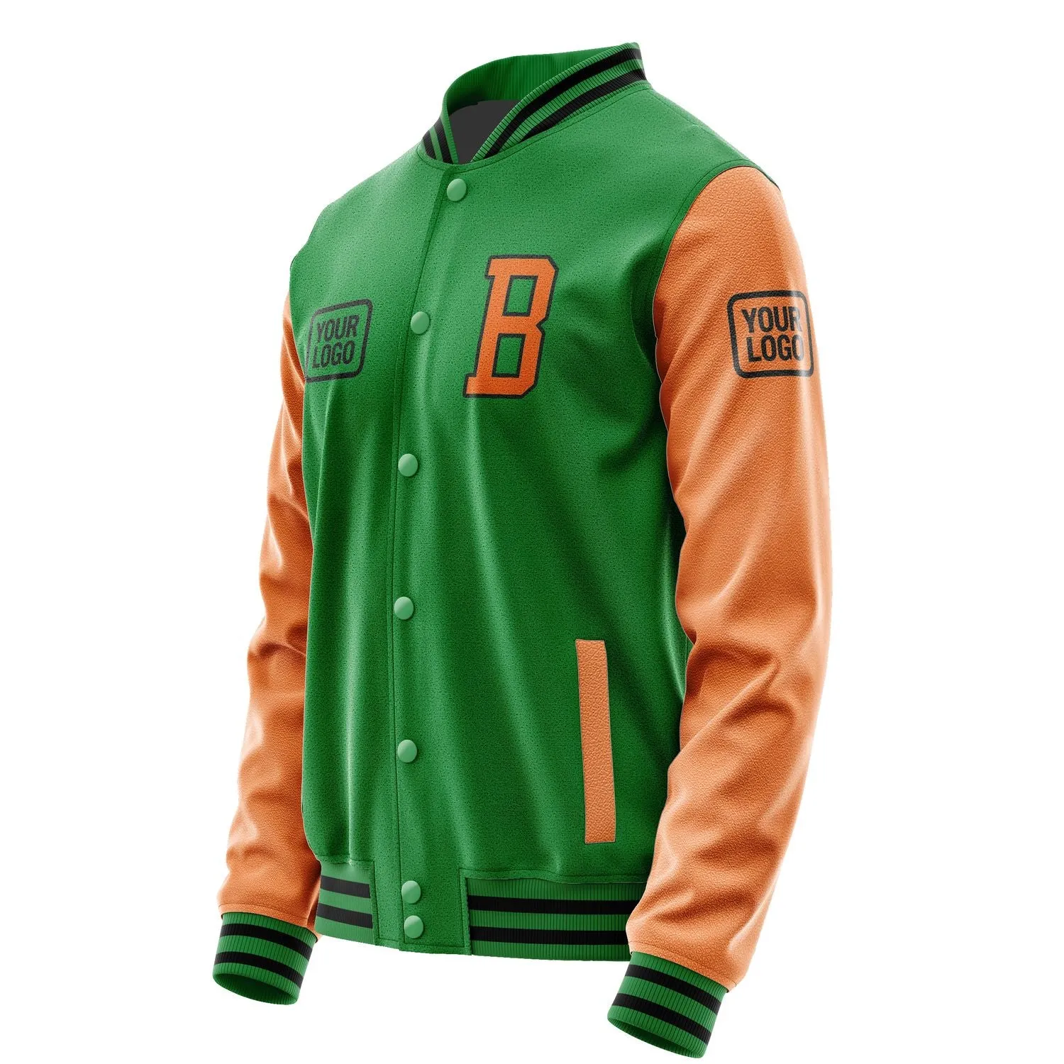 Custom Emerald Green Orange Jacket sold by Tailorly product image thumbnail 3