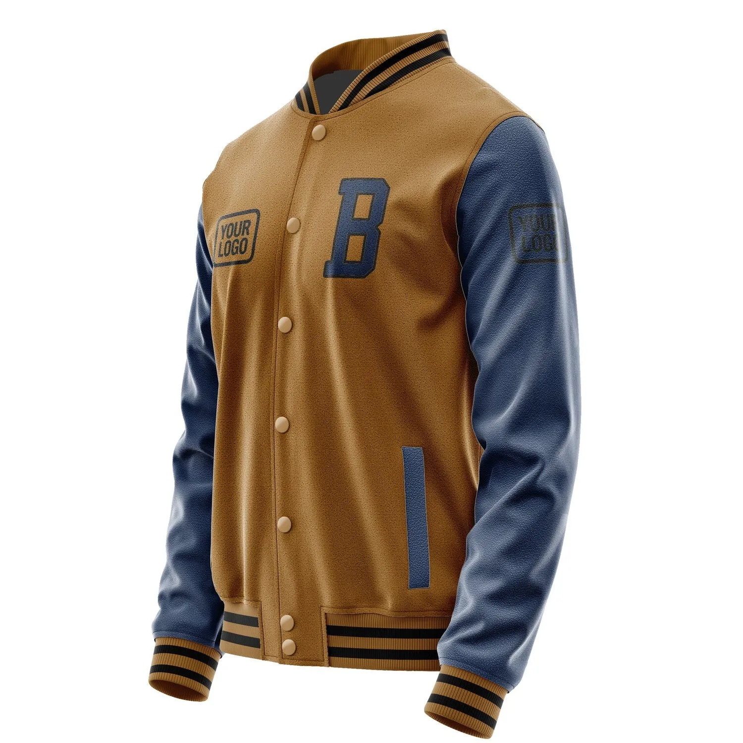 Custom Khaki Blue Jacket sold by Tailorly product image thumbnail 3
