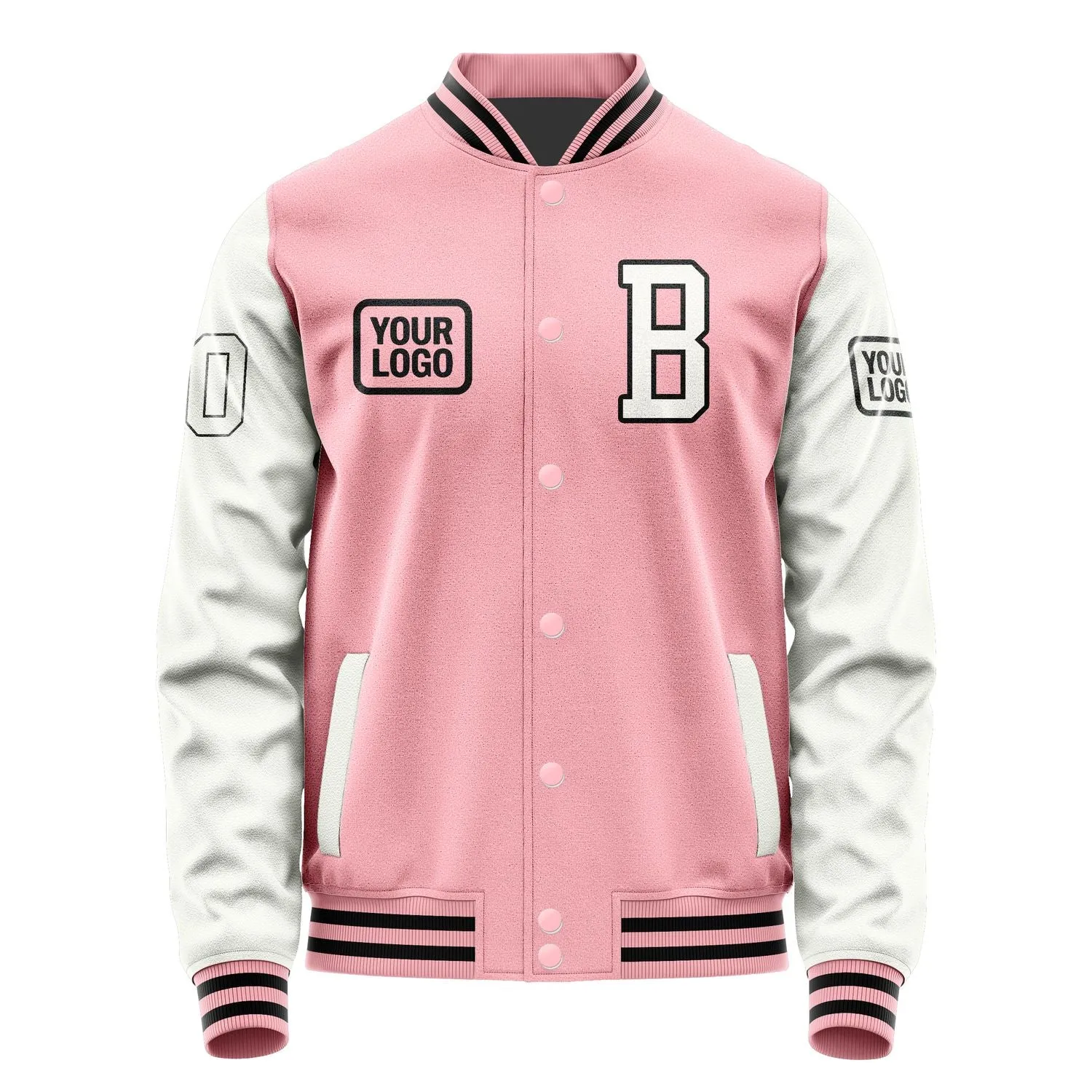 Custom Light Pink White Jacket sold by Tailorly product image thumbnail 2