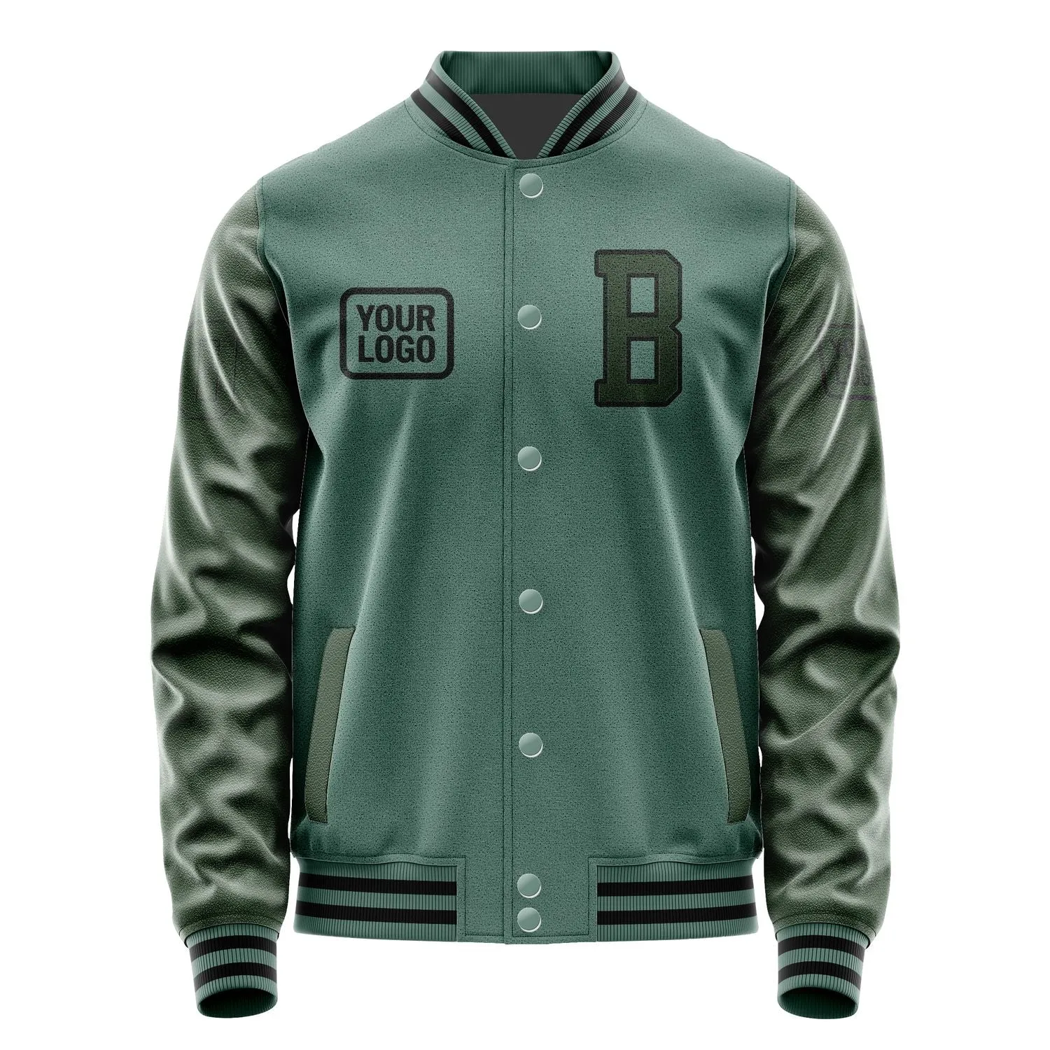 Custom Blue Green Dark Green Jacket sold by Tailorly product image thumbnail 2