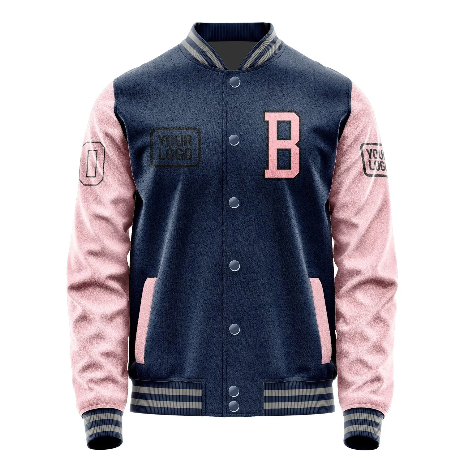 Custom Blue Light Pink Jacket sold by Tailorly product image thumbnail 2