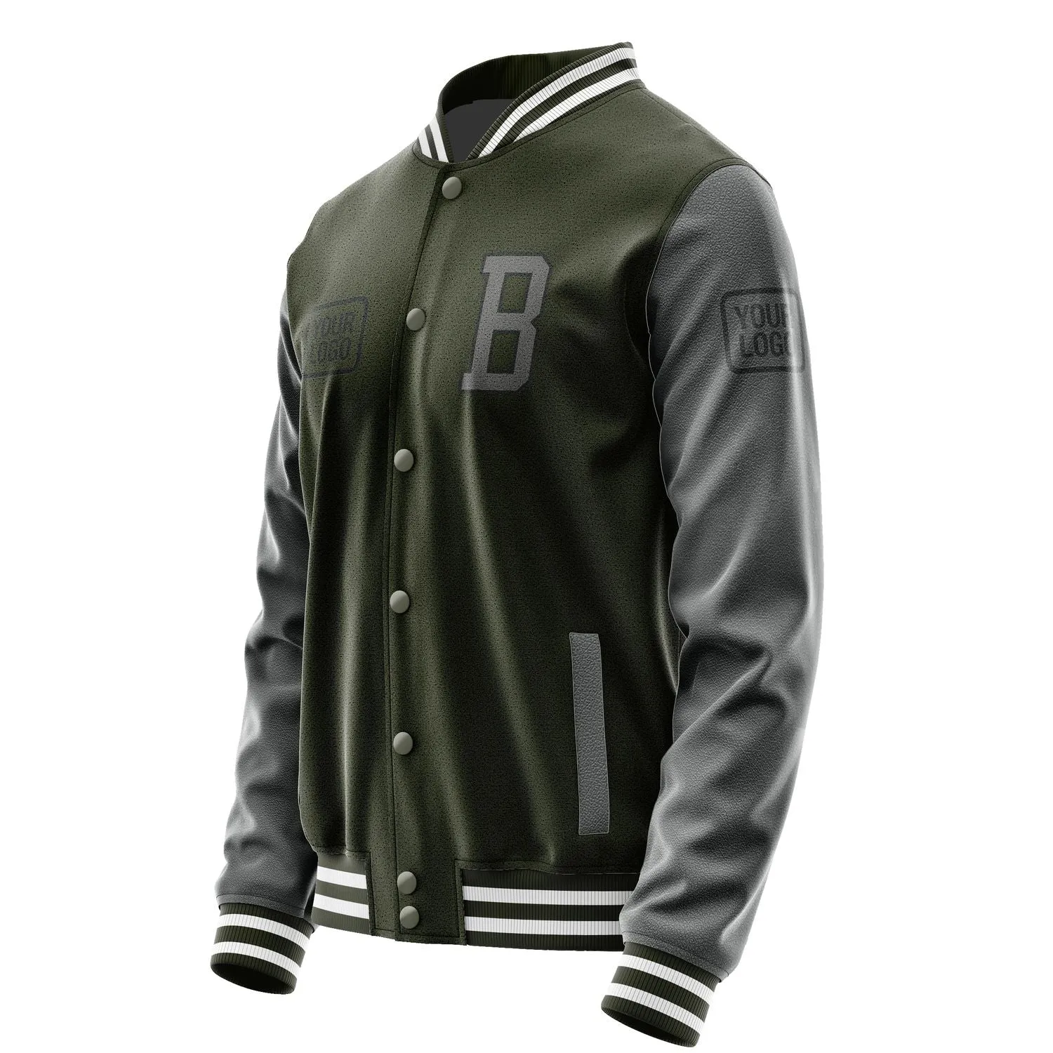 Custom Olive Dark Grey Jacket sold by Tailorly product image thumbnail 3