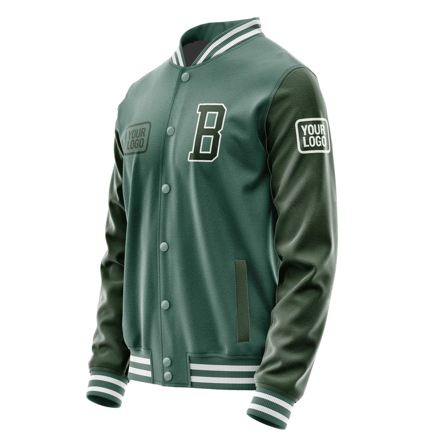 Custom Blue Green Dark Green Jacket sold by Tailorly product image thumbnail 3
