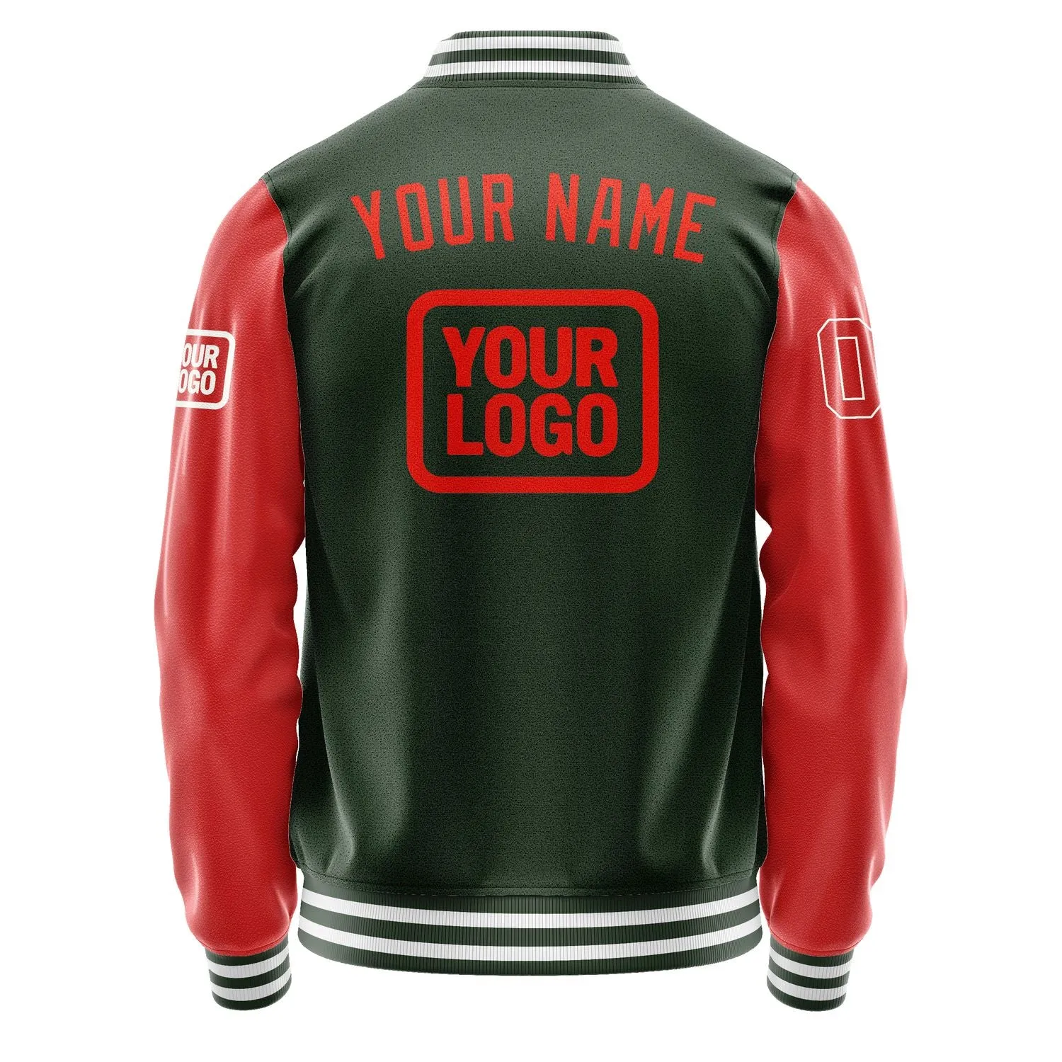 Custom Dark Green Orange Red Jacket sold by Tailorly product image thumbnail 4