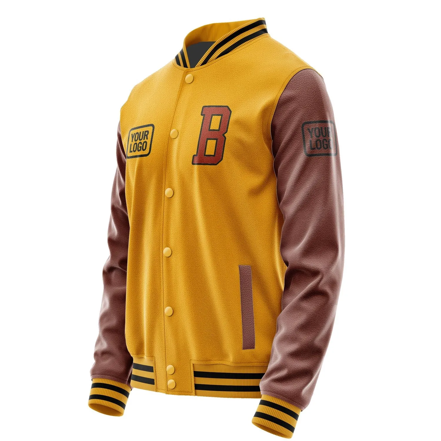 Custom Yellow Coral Red Jacket sold by Tailorly product image thumbnail 3