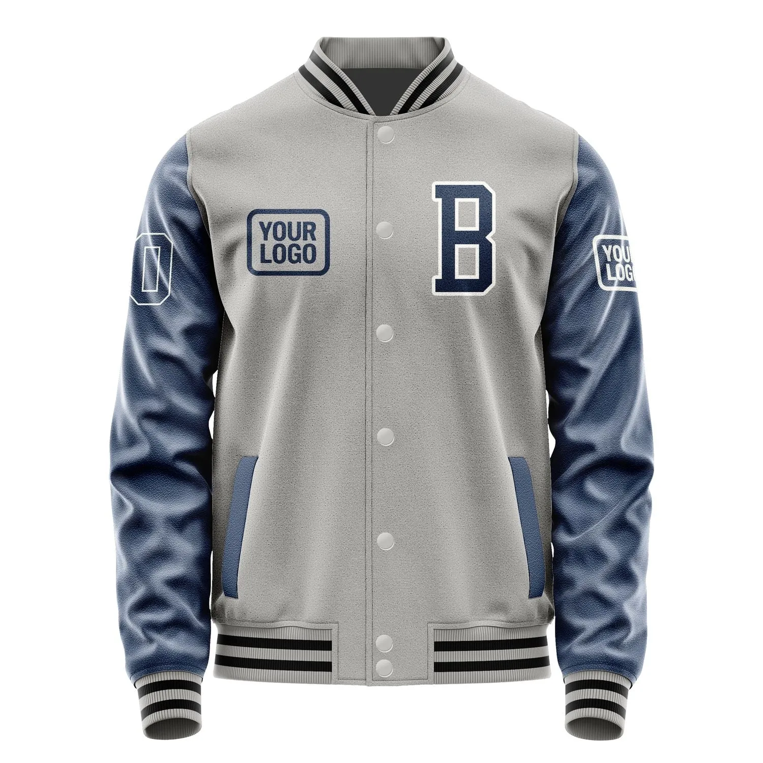 Custom Gray Blue Jacket sold by Tailorly product image thumbnail 2