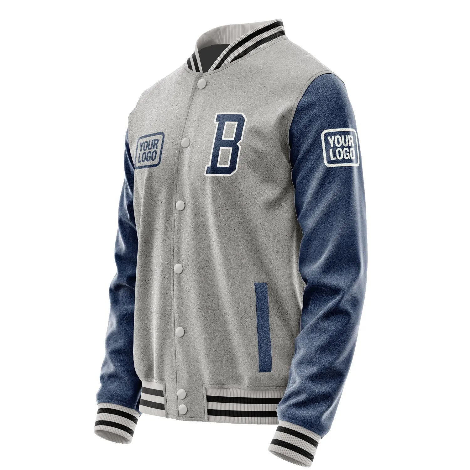 Custom Gray Blue Jacket sold by Tailorly product image thumbnail 3