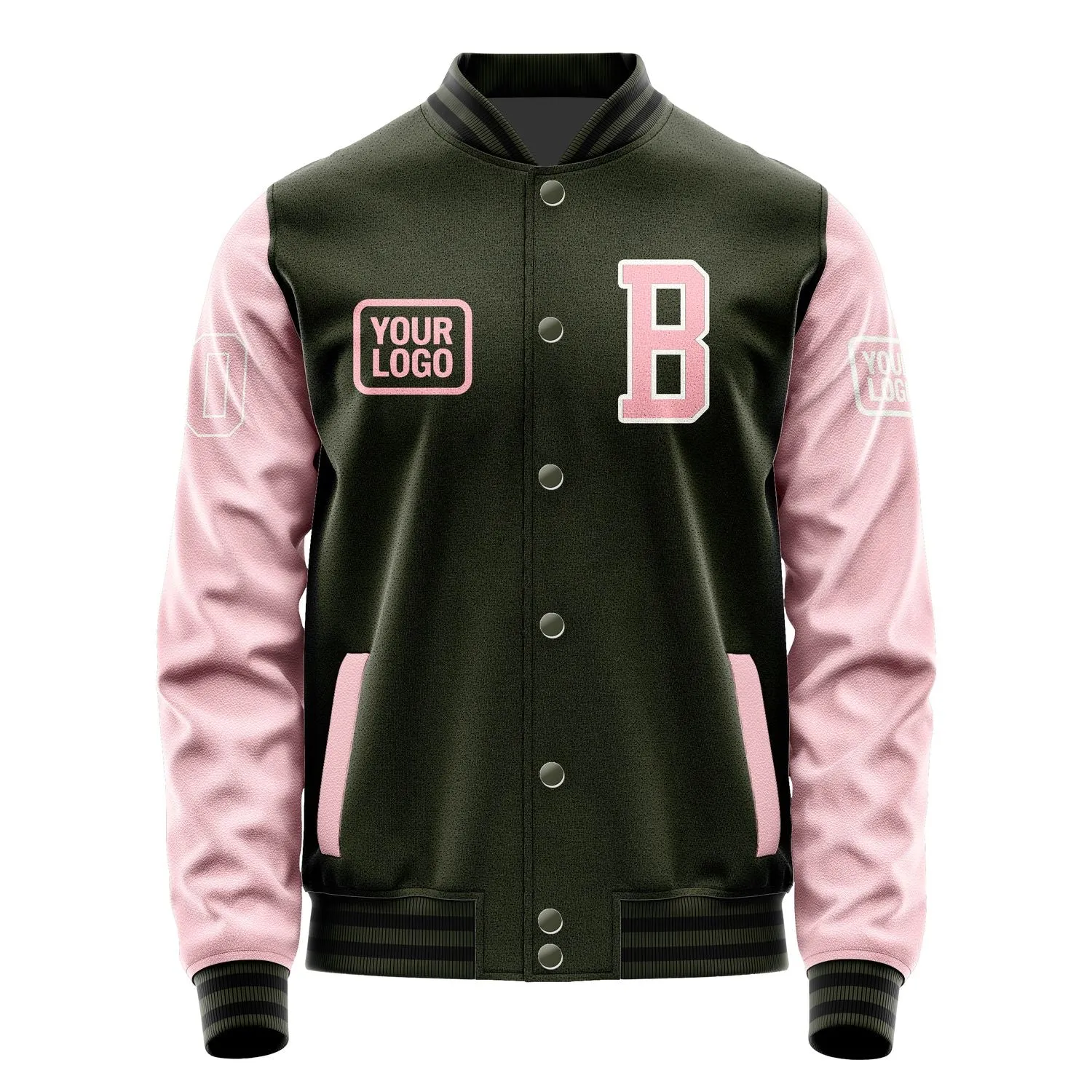 Custom Olive Light Pink Jacket sold by Tailorly product image thumbnail 2