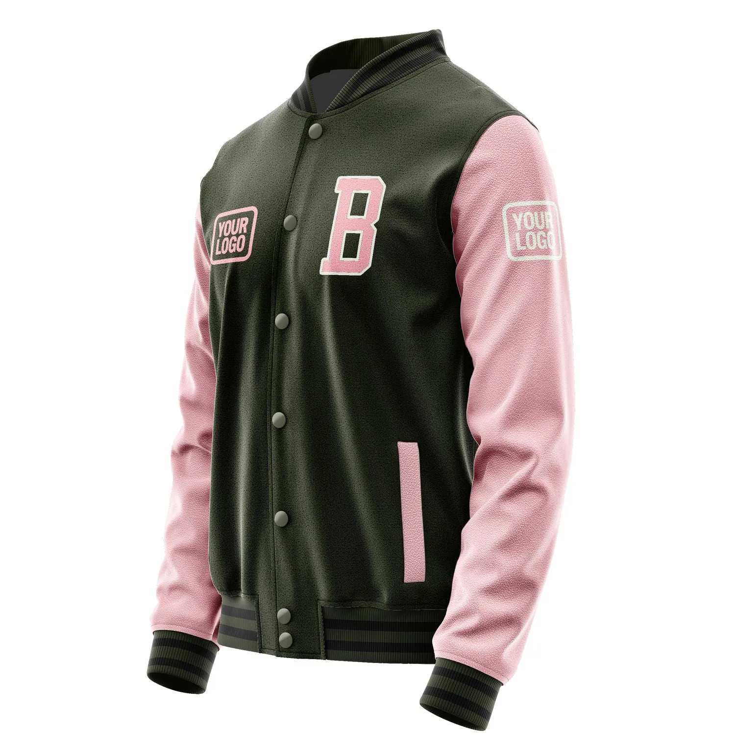 Custom Olive Light Pink Jacket sold by Tailorly product image thumbnail 3