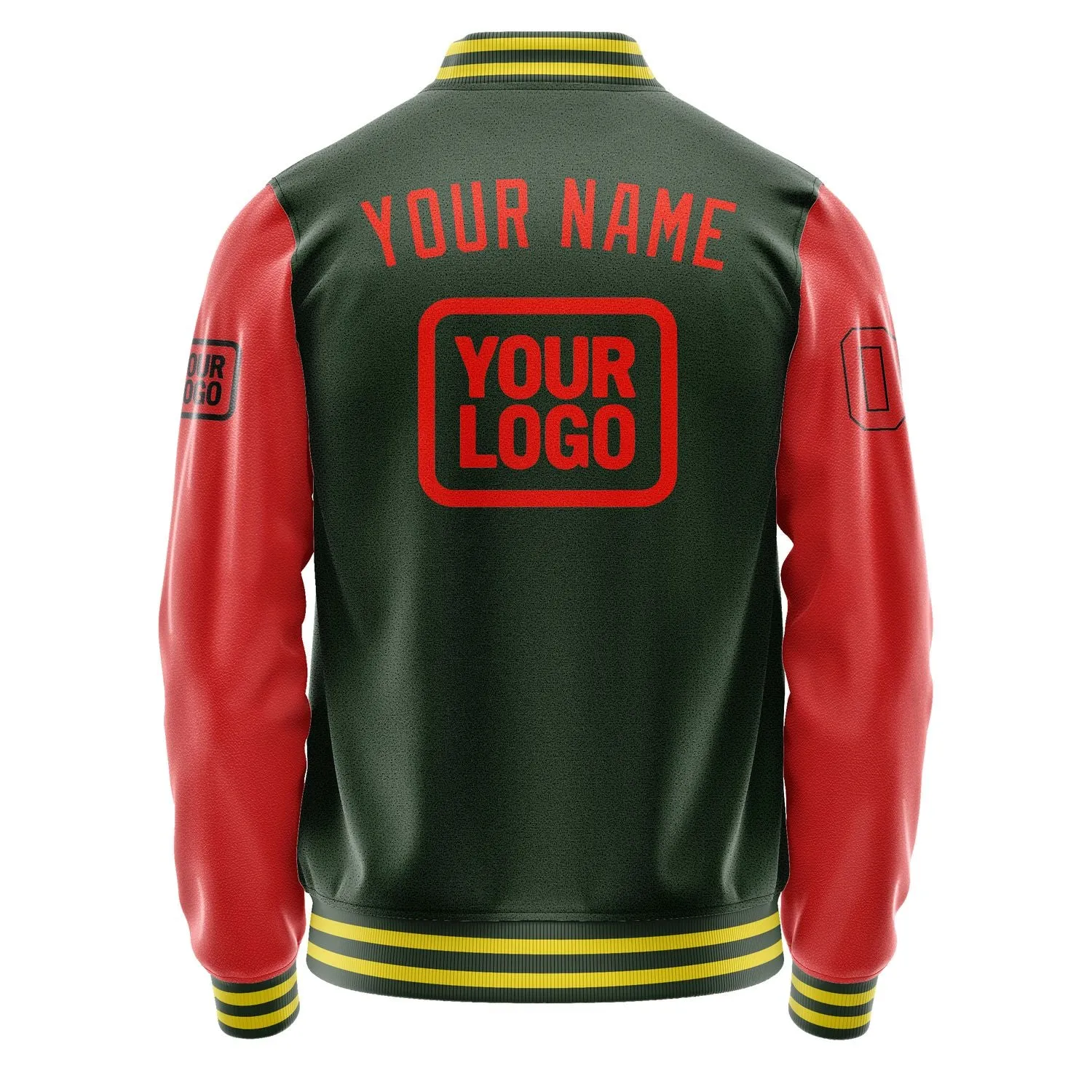Custom Dark Green Orange Red Jacket sold by Tailorly product image thumbnail 4