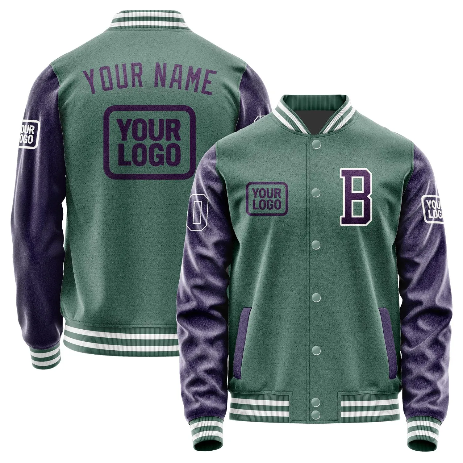 Custom Blue Green Purple Jacket sold by Tailorly