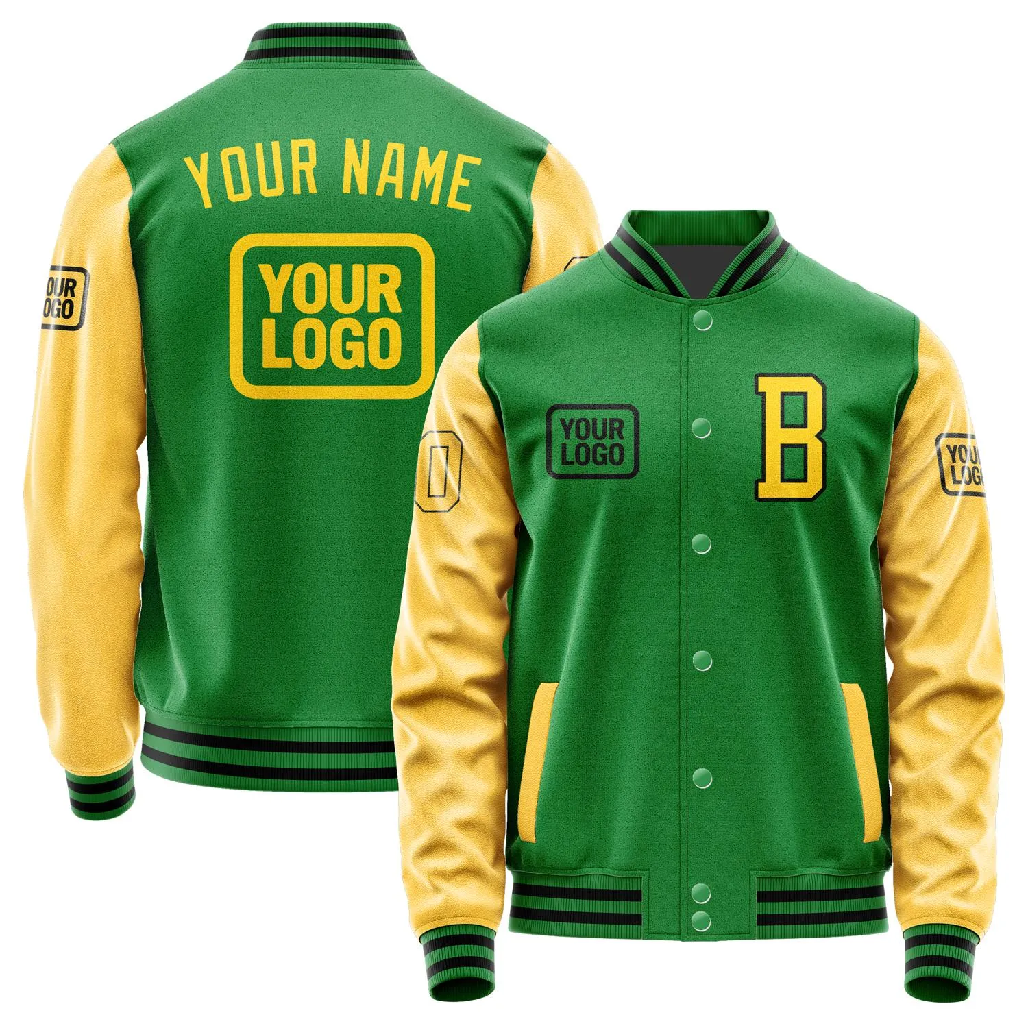 Custom Emerald Green Gold Jacket sold by Tailorly