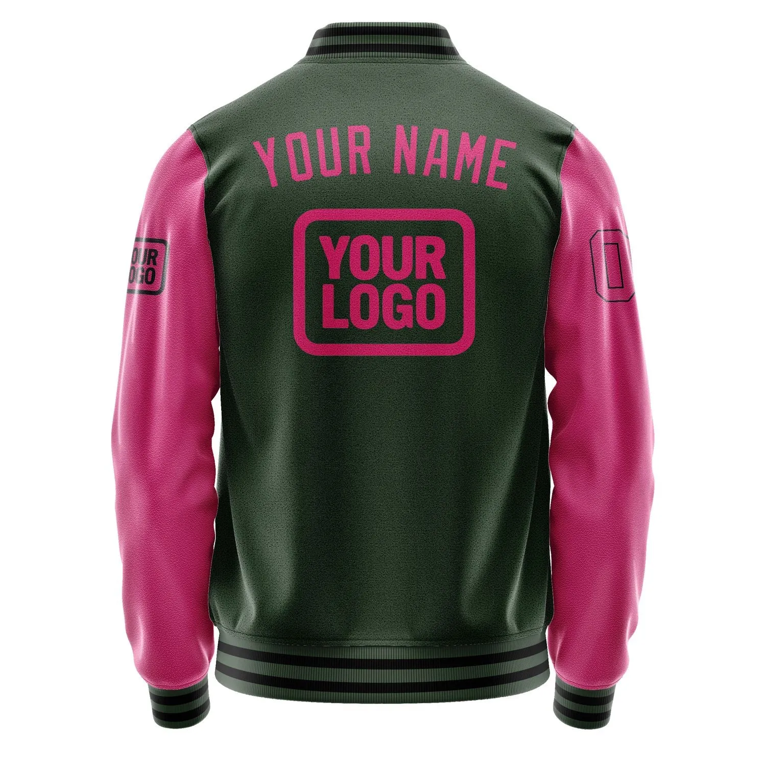 Custom Dark Green Pink Jacket sold by Tailorly product image thumbnail 4