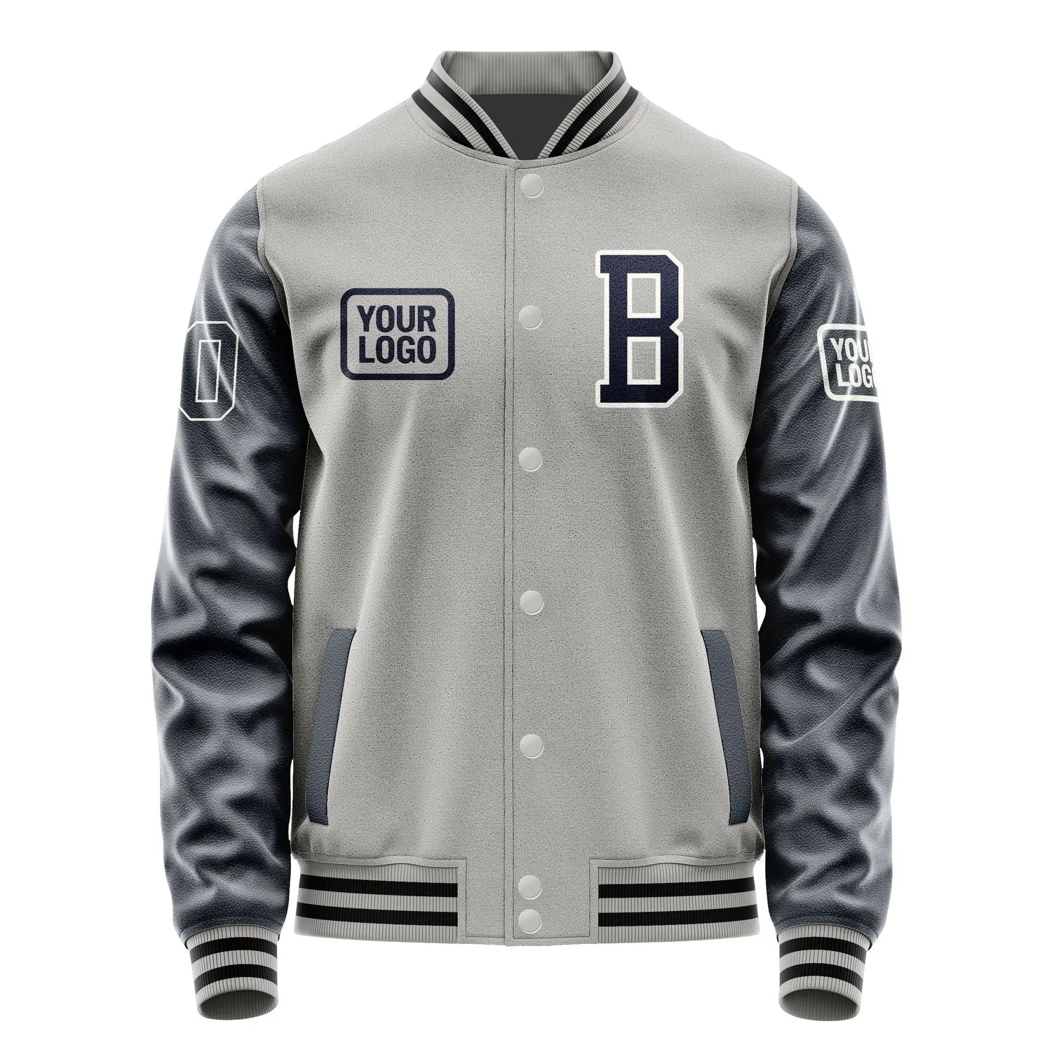 Custom Gray Navy Jacket sold by Tailorly product image thumbnail 2