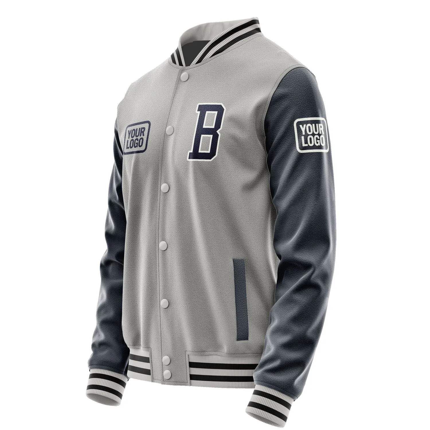 Custom Gray Navy Jacket sold by Tailorly product image thumbnail 3