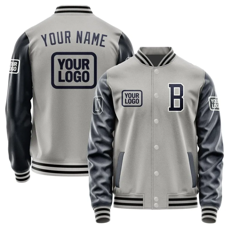 Custom Gray Navy Jacket sold by Tailorly