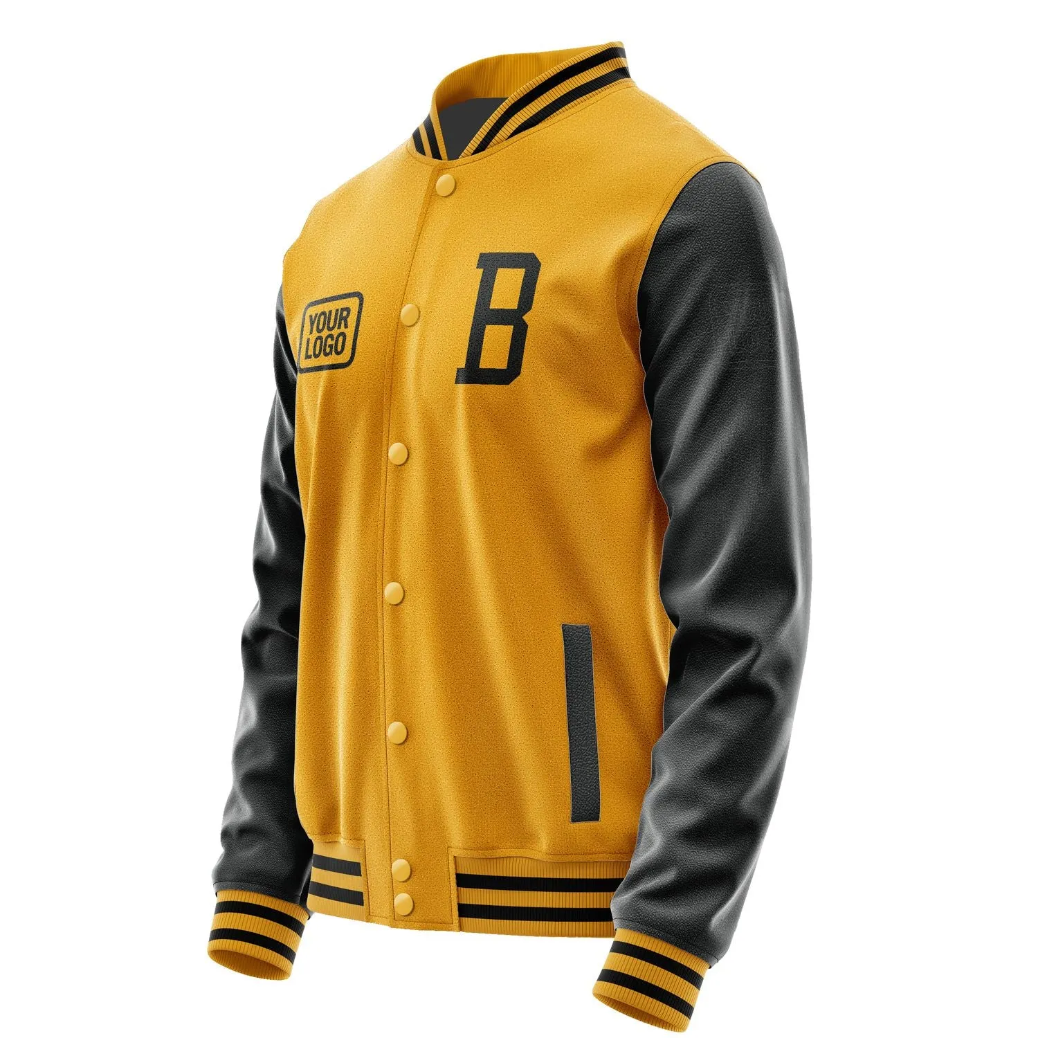 Custom Yellow Black Jacket sold by Tailorly product image thumbnail 3