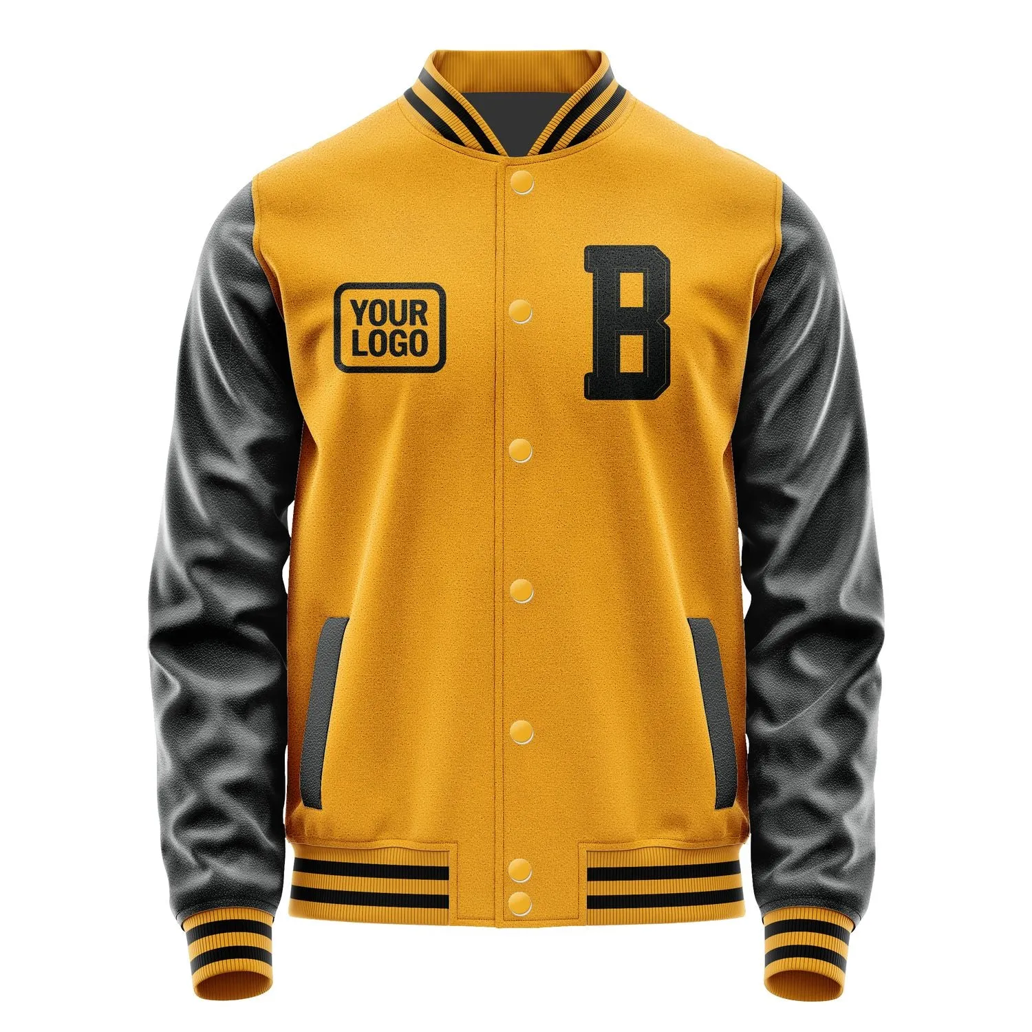 Custom Yellow Black Jacket sold by Tailorly product image thumbnail 2