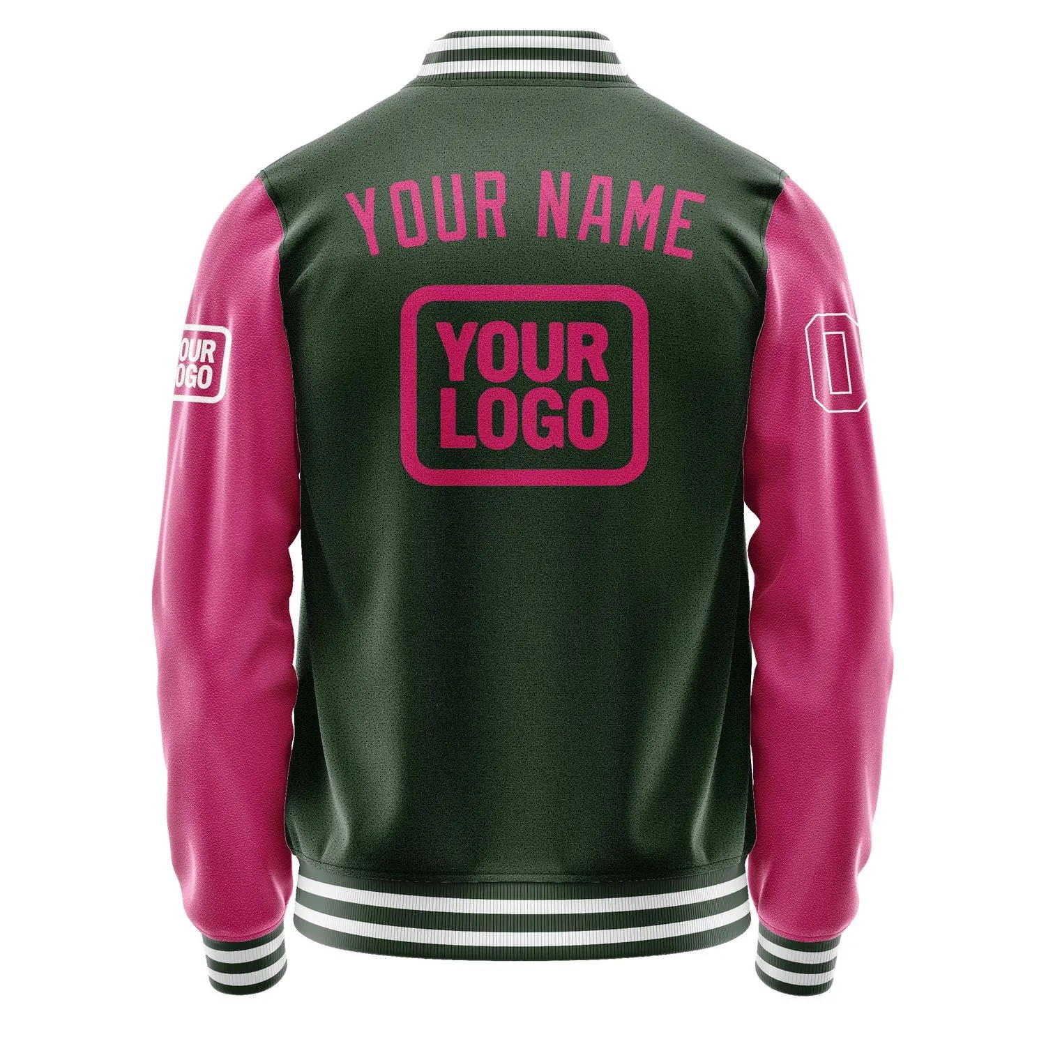 Custom Dark Green Pink Jacket sold by Tailorly product image thumbnail 4