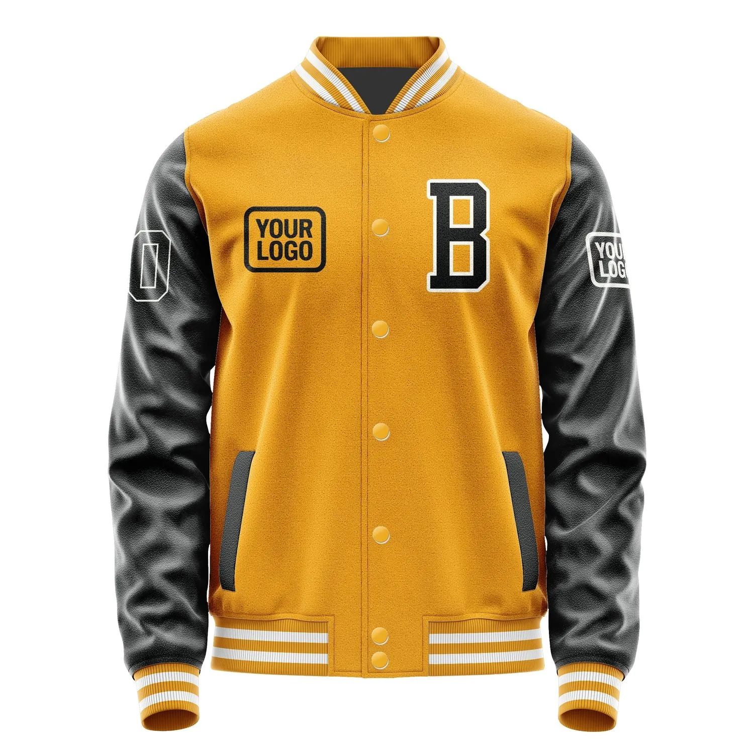 Custom Yellow Black Jacket sold by Tailorly product image thumbnail 2